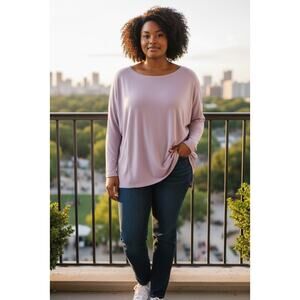 Athleta Long Sleeve Top – Size Large – Lilac – Super Soft Modal Blend